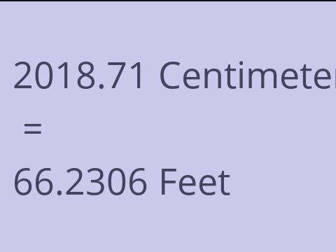 2018.71 CM TO FEET