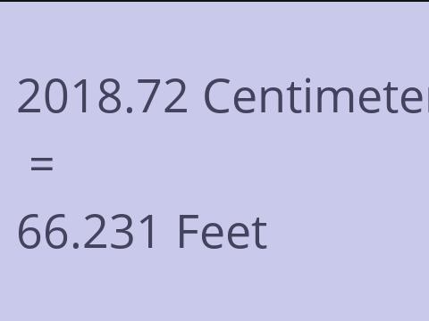 2018.72 CM TO FEET