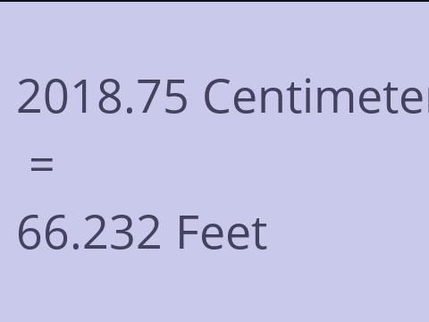 2018.75 CM TO FEET