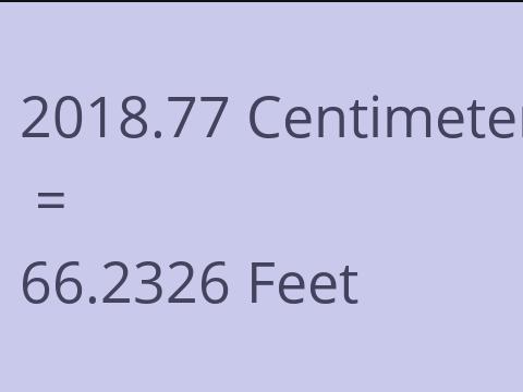 2018.77 CM TO FEET