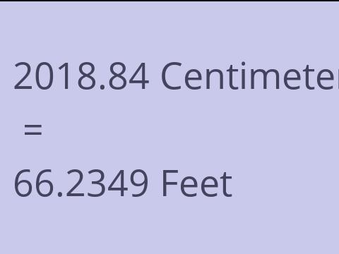 2018.84 CM TO FEET