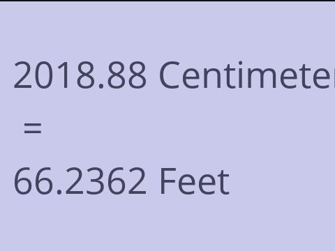 2018.88 CM TO FEET