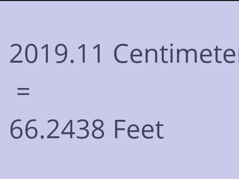 2019.11 CM TO FEET