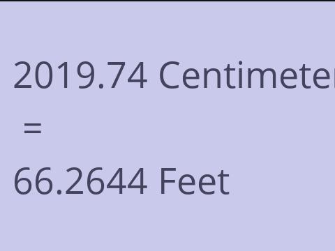 2019.74 CM TO FEET