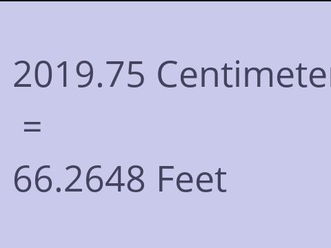 2019.75 CM TO FEET