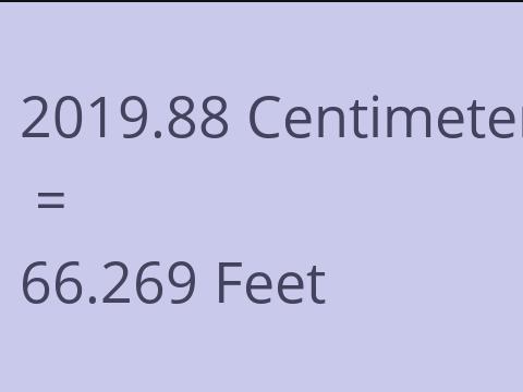 2019.88 CM TO FEET
