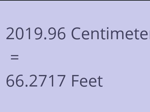 2019.96 CM TO FEET