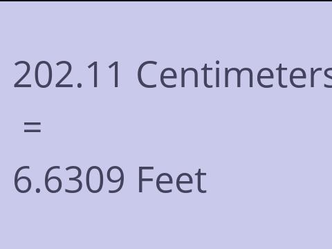 202.11 CM TO FEET