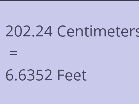 202.24 CM TO FEET