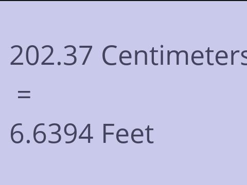 202.37 CM TO FEET