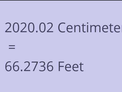 2020.02 CM TO FEET