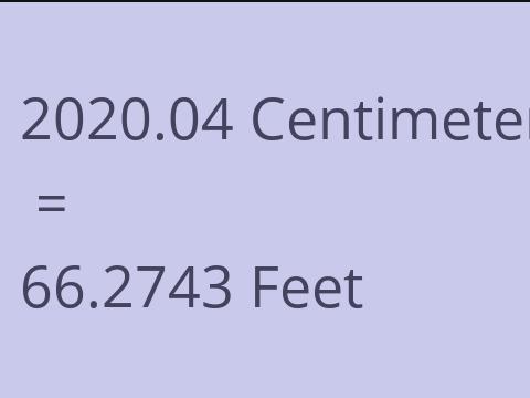 2020.04 CM TO FEET