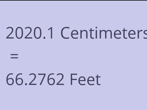 2020.1 CM TO FEET