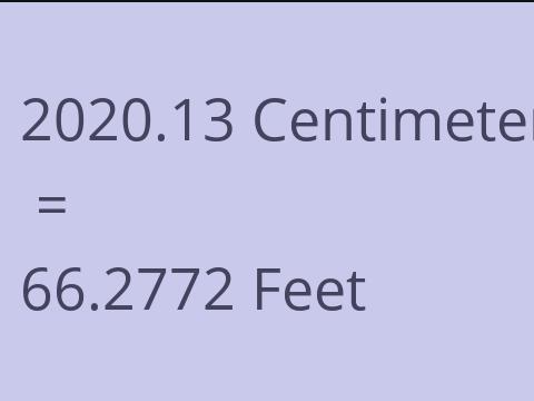 2020.13 CM TO FEET