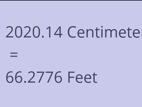 2020.14 CM TO FEET