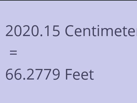 2020.15 CM TO FEET