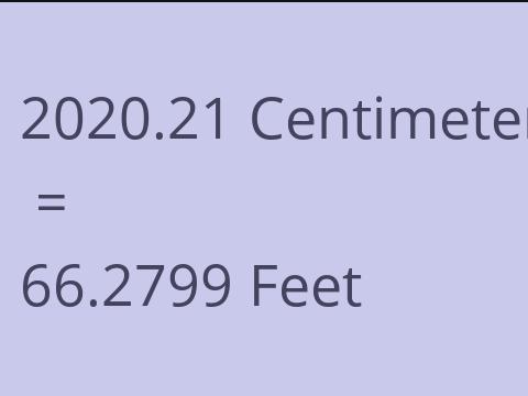 2020.21 CM TO FEET