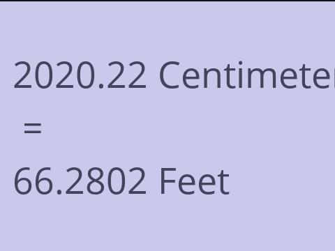 2020.22 CM TO FEET