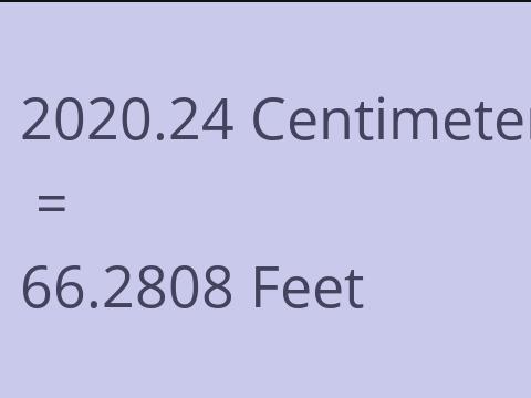 2020.24 CM TO FEET