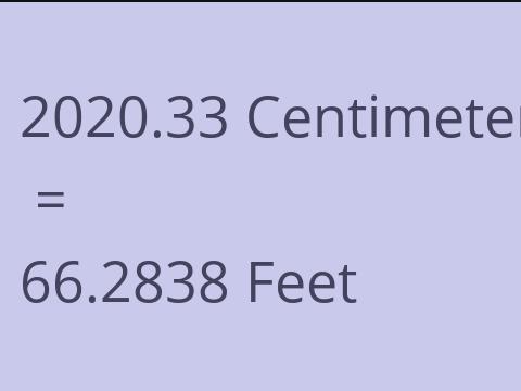 2020.33 CM TO FEET