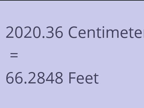 2020.36 CM TO FEET