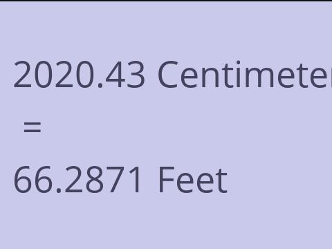 2020.43 CM TO FEET