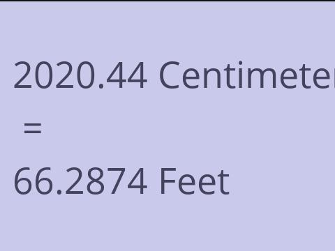 2020.44 CM TO FEET