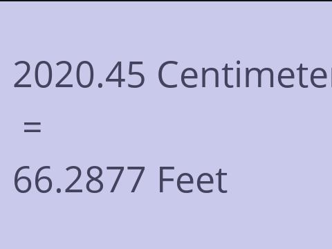 2020.45 CM TO FEET