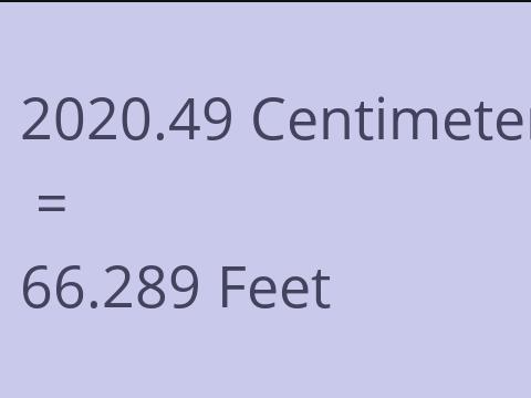 2020.49 CM TO FEET