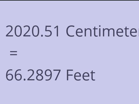 2020.51 CM TO FEET