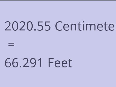 2020.55 CM TO FEET