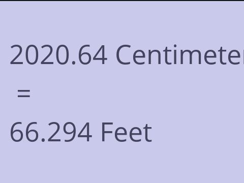 2020.64 CM TO FEET