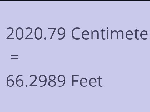 2020.79 CM TO FEET