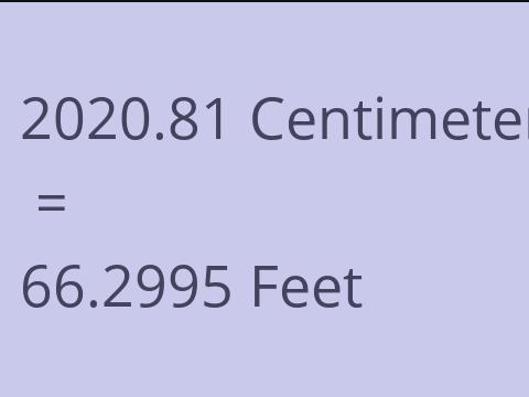 2020.81 CM TO FEET