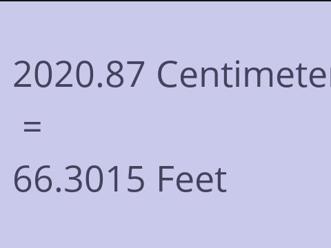 2020.87 CM TO FEET