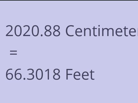 2020.88 CM TO FEET
