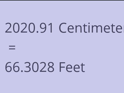 2020.91 CM TO FEET