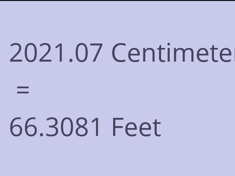 2021.07 CM TO FEET