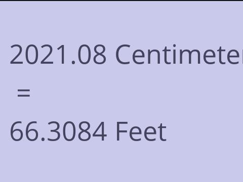 2021.08 CM TO FEET