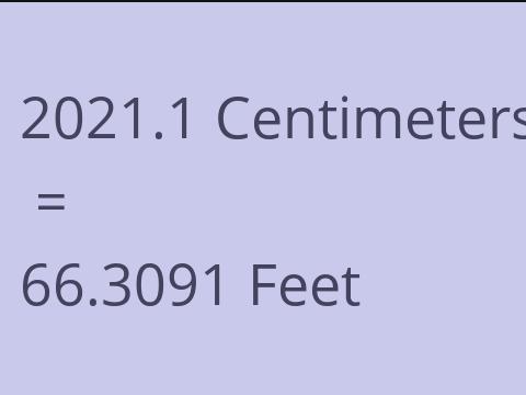 2021.1 CM TO FEET