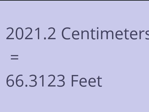 2021.2 CM TO FEET