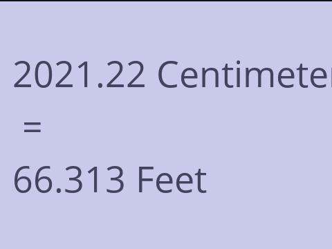 2021.22 CM TO FEET