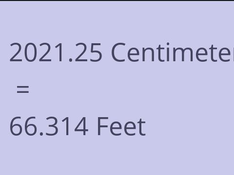 2021.25 CM TO FEET