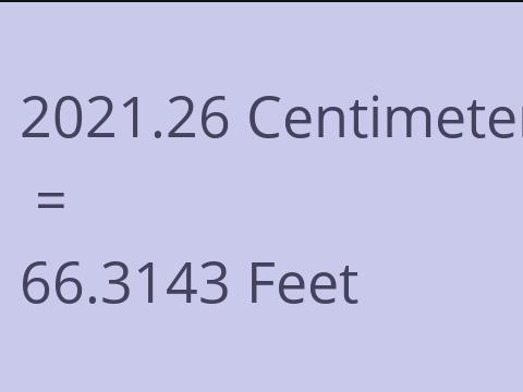 2021.26 CM TO FEET