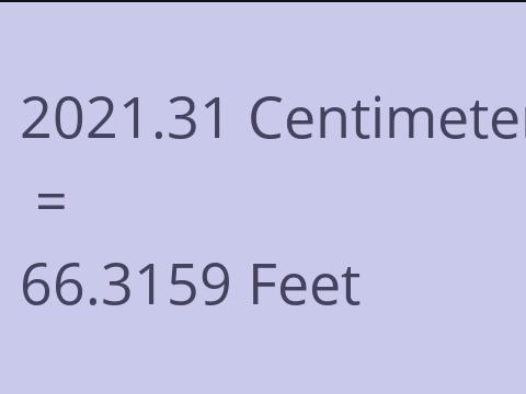 2021.31 CM TO FEET