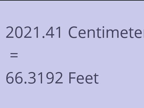 2021.41 CM TO FEET