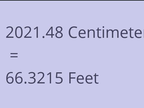 2021.48 CM TO FEET