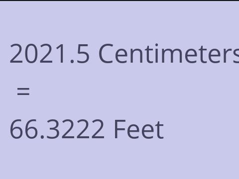 2021.5 CM TO FEET