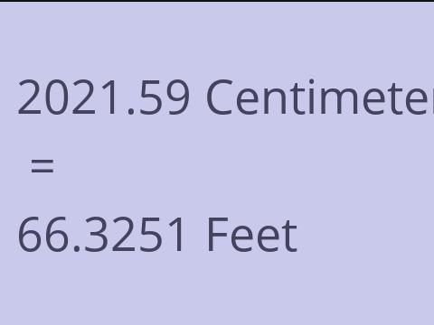 2021.59 CM TO FEET