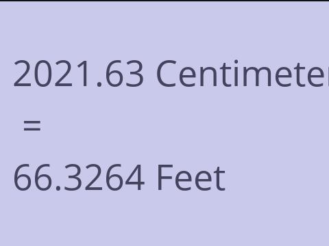 2021.63 CM TO FEET